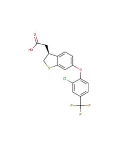 Astatech (S)-2-(6-(2-CHLORO-4-(TRIFLUOROMETHYL)PHENOXY)-2,3-DIHYDROBENZO[B]THIOPHEN-3-YL)ACETIC ACID; 0.25G; Purity 95%; MDL-MFCD28133492